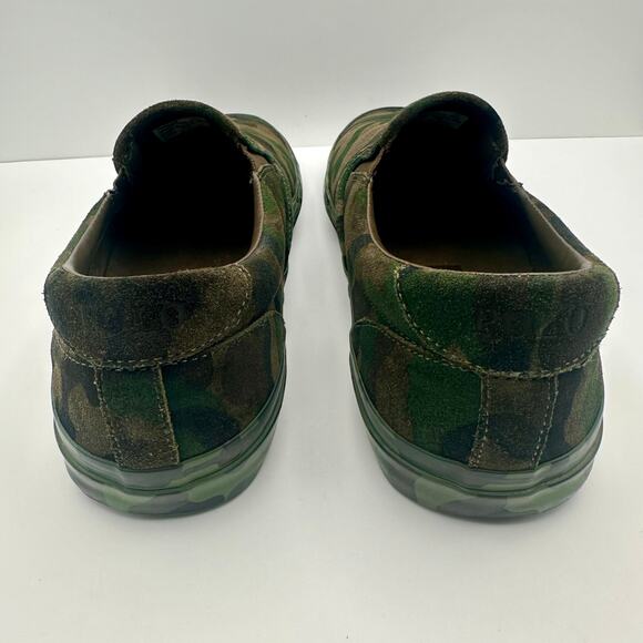 Polo Ralph Lauren Men’s Thompson Suede Sneaker Camo Green Size 11 Sold Out EUC - Picture 7 of 8